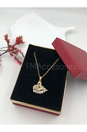 Çelik Kadın Kolye Paslanmaz Çelik 14k Gold Kadın 45 cm Kolye Antialerjik HEDİYE KUTULU