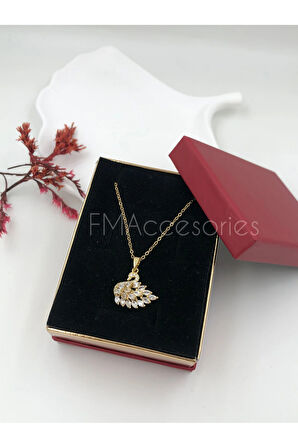 Çelik Kadın Kolye Paslanmaz Çelik 14k Gold Kadın 45 cm Kolye Antialerjik HEDİYE KUTULU