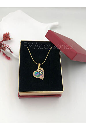 Çelik Kadın Kolye Paslanmaz Çelik 14k Gold Kadın 45 cm Kolye Antialerjik HEDİYE KUTULU