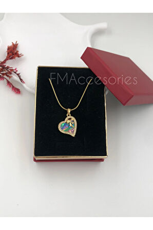 Çelik Kadın Kolye Paslanmaz Çelik 14k Gold Kadın 45 cm Kolye Antialerjik HEDİYE KUTULU