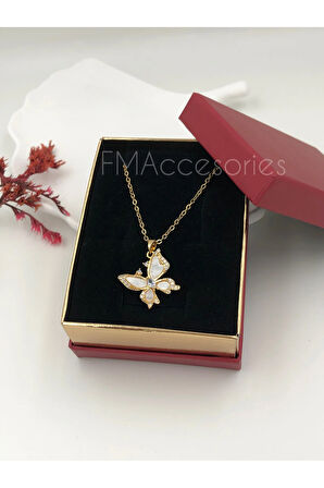 Çelik Kadın Kolye Paslanmaz Çelik 14k Gold Kadın 45 cm Kolye Antialerjik HEDİYE KUTULU