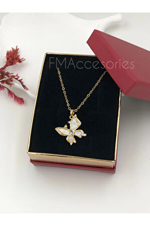 Çelik Kadın Kolye Paslanmaz Çelik 14k Gold Kadın 45 cm Kolye Antialerjik HEDİYE KUTULU