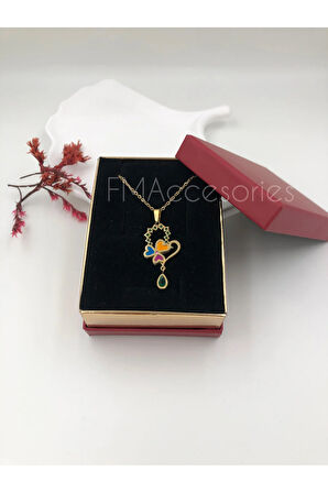 Çelik Kadın Kolye Paslanmaz Çelik 14k Gold Kadın 45 cm Kolye Antialerjik HEDİYE KUTULU