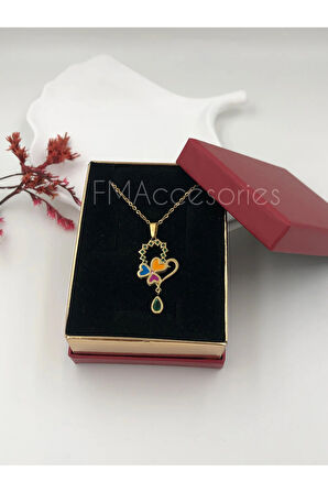 Çelik Kadın Kolye Paslanmaz Çelik 14k Gold Kadın 45 cm Kolye Antialerjik HEDİYE KUTULU