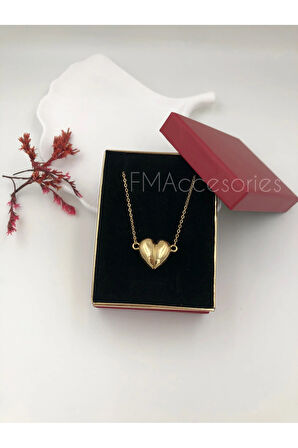 Çelik Kadın Kolye Paslanmaz Çelik 14k Gold Kadın 45 cm Kolye Antialerjik HEDİYE KUTULU