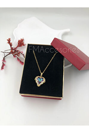 Çelik Kadın Kolye Paslanmaz Çelik 14k Gold Kadın 45 cm Kolye Antialerjik HEDİYE KUTULU