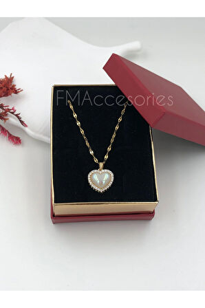 Çelik Kadın Kolye Paslanmaz Çelik 14k Gold Kadın 45 cm Kolye Antialerjik HEDİYE KUTULU