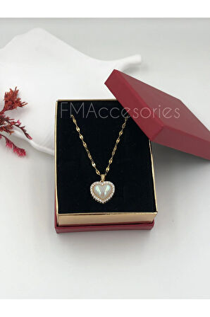 Çelik Kadın Kolye Paslanmaz Çelik 14k Gold Kadın 45 cm Kolye Antialerjik HEDİYE KUTULU