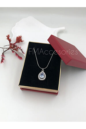 Çelik Kadın Kolye Paslanmaz Gümüş Renk 45 cm Antialerjik HEDİYE KUTULU