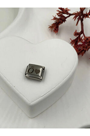 Ö Harfli Paslanmaz Çelik Italyan Charm Bileklik Kişiselleştirme Eki Link