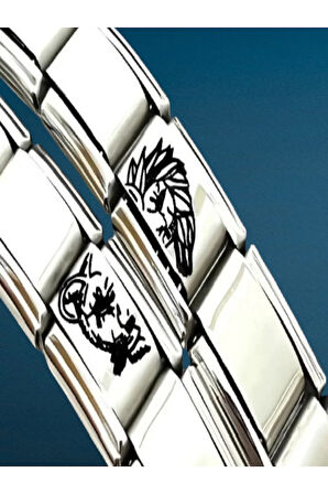 Aslan Figürlü Dişi Aslan Erkek Aslan Italyan Charm Çelik Çift Bilekliği