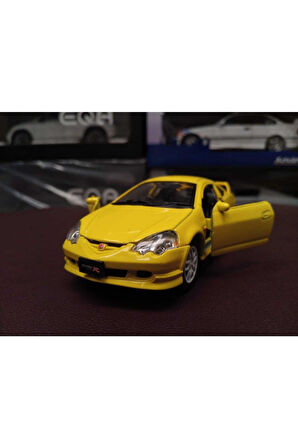 Honda Integra Type 1/36 Ölçek Çek Bırak Diecast Model (sarı)