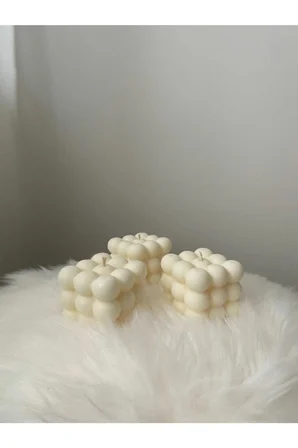 3 Lü Dekoratif Kokulu Bubble Mum