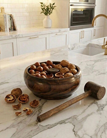 Koyu Renk Ahşap Fındık ve Ceviz kıracağı