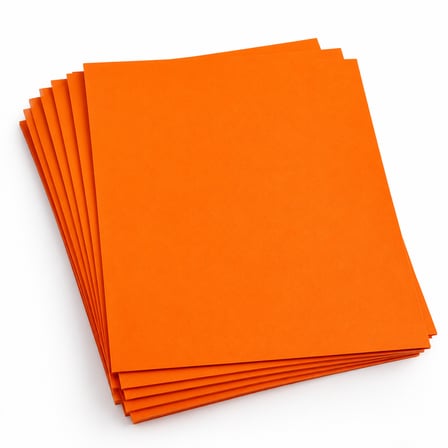 Turuncu Fon Kartonu 50x70 cm – 10’lu Paket, Renkli Fon Kağıdı, El İşi, Okul ve Sanat Etkinlikleri İçin