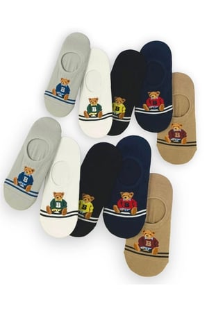 Kadın 5 Li Teddy Bear Ayıcıklı Babet Çorap Seti