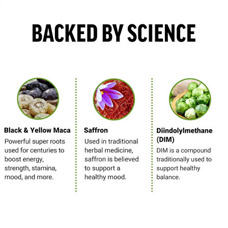 Force Factor, Perfect Maca DIM+Saffron(Safran)+Black Maca Antioxidants Dark Cherry, 60 Soft Chews