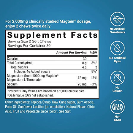 Force Factor Ultimate Magtein Magnesium(Magnezyum) L-Threonate Cognitive Function Focus Memory 60