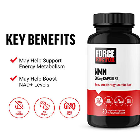 Force Factor, NMN, 300 mg , 30 Vegetable Caps