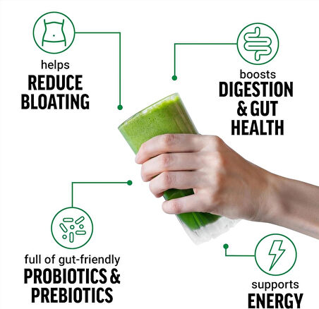Force Factor Smarter Greens Detox Daily Gut Health Digestion 125 Million CFUs of Probiotics