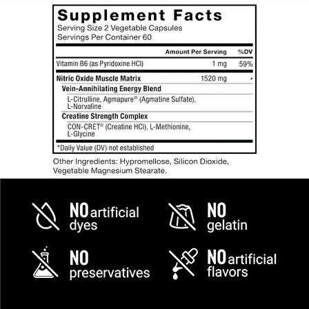 Force Factor Volcano PreWorkout Nitric Oxide Booster for Men with Creatine and L-Citrulline Pump 120 Capsules