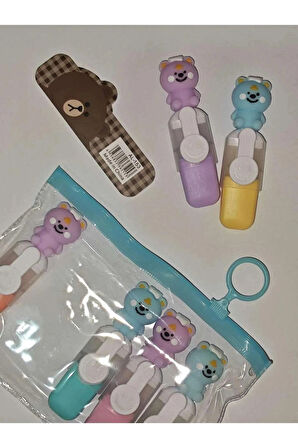 Sevimli Mini Renkli Fosforlu Kalem (6'lı set)