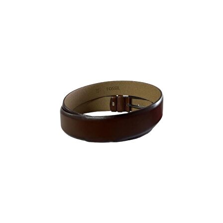 Fossil Düz Dikiş Hakiki Deri Kahve 3,5 cm Erkek Kemeri-125cm