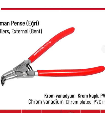 Dış Segman Pense Eğri 180mm