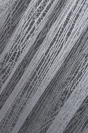 Cam Kırık Tarz Desen Yeni Tasarım Tül 2 Kat Pileli