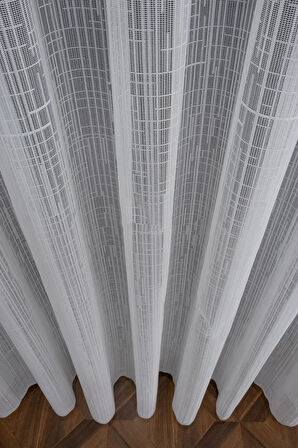 Farbateks Dikim Işın Model Desen Tasarım 2kat Pileli Ütü Istemez Tül Perde