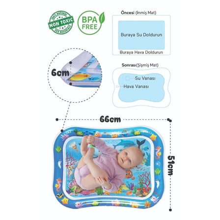 FP3240 BEBEK SU OYUN MATI SİYAH