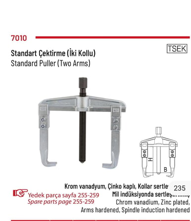 Standart Çektirme İki Kollu 8*10