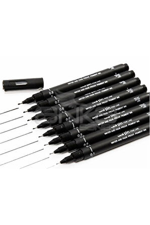 Uni Ball Pin 0,1 Teknik Çizim Kalemi Siyah (1 ADET)