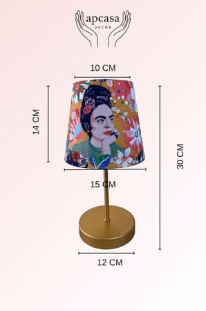 Frida Kahlo Desenli Mini Abajur Masa Lambası