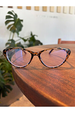 Frida Cat eye 52 ekartman çekik Blue block Mavi Işık Korumalı Cam değişebilir Ekran gözlüğü