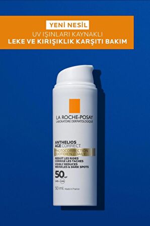 La Roche Posay Anthelios Age Correct Daily Light Cream (Spf50+) Leke ve Kırışıklık Karşıtı Bakım 50 Ml - SKT:01/2026