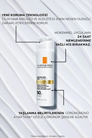 La Roche Posay Anthelios Age Correct Daily Light Cream (Spf50+) Leke ve Kırışıklık Karşıtı Bakım 50 Ml - SKT:01/2026