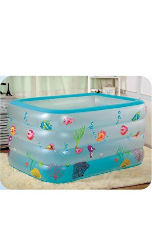 Havuz Bebek Havuzu Derin Havuz 125x100x72 Cm Tabanı Şişmeli