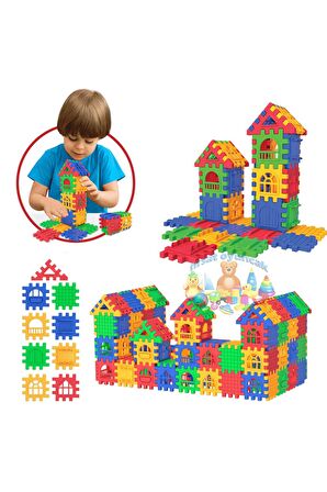 Oyuncak 128 Parça Cıty Puzzle Blok Set Eğitici Eğlenceli Oyuncak