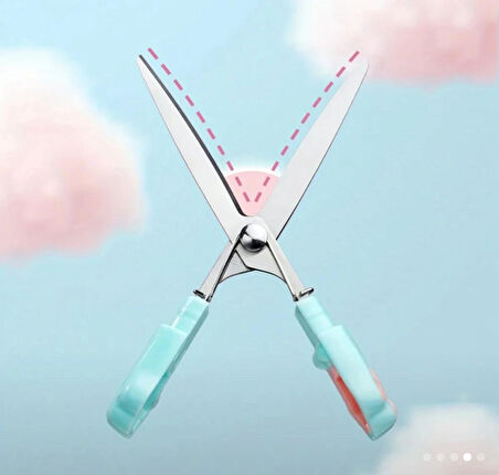 kedi patili mini kapaklı yaylı uçlu mini makas gökküşapı rengi sevimli hediyelik 1 adet