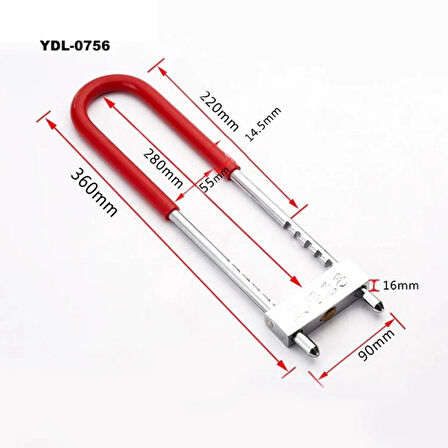  Kilit Direksiyon Motosiklet Bisiklet Kilidi Motorsiklet Halat Zincir Çelik Hırsız Güvenlik 36 cm