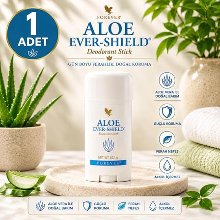 Forever Aloe Ever-Shield Stick Deodorant (Alüminyum Tuzu İçermez) 92,1 g