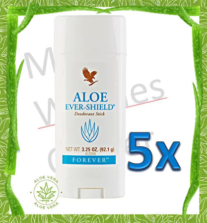 Forever Aloe Ever-Shield Deodorant Stick 92.1Gr -(Alüminyum Tuzu İçermez)- 5 adet