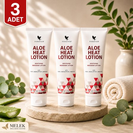 Forever Aloe Heat Lotion Aloe Vera ve Mentol İçeren Masaj Losyonu 3 x 118 ml