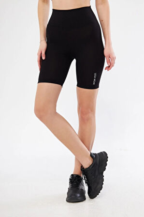 Lesa Wear Fitilli Yüksek Bel Likralı Toparlayıcı Kısa Şort Tayt