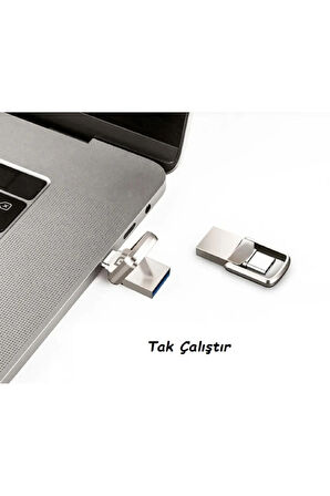  32GB-64GB-1TB Type-C Flash Bellek 3.0 USB Bellek Mini Metal Dual Otg Hem Telefona Hem Bilgisayara