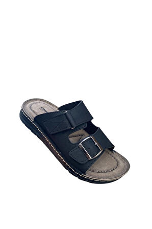 Erkek Ortopedik Taban Terlik Ayarlanabilir Tokalı Günlük Rahat Ev Ve Dışarı - İş Terliği