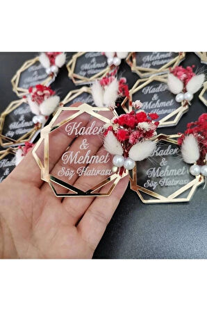 Söz Nişan Hediyeliği, Hediyelik Pleksi Magnet, Söz Nişan Nikah Hatırası 30 Adet