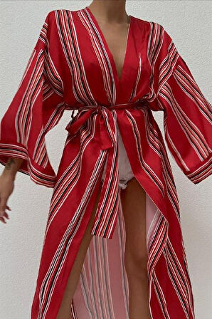 fh fashionhere Lucinda Çizgili Kimono 5014-04