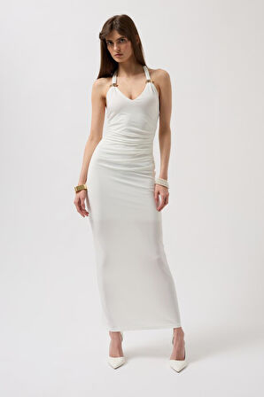 fh fashionhere Aksesuar Detay Maxi Elbise